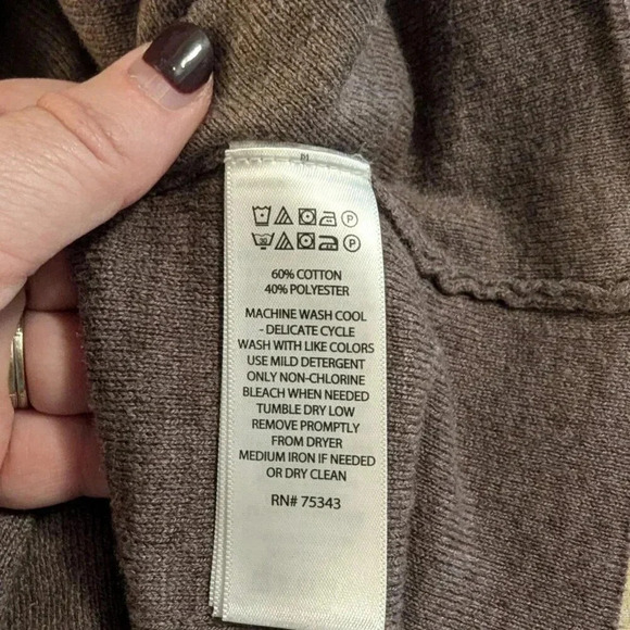 Rachel Zoe Muted Plum Cozy Hoodie Sweater, Size M - Picture 7 of 8